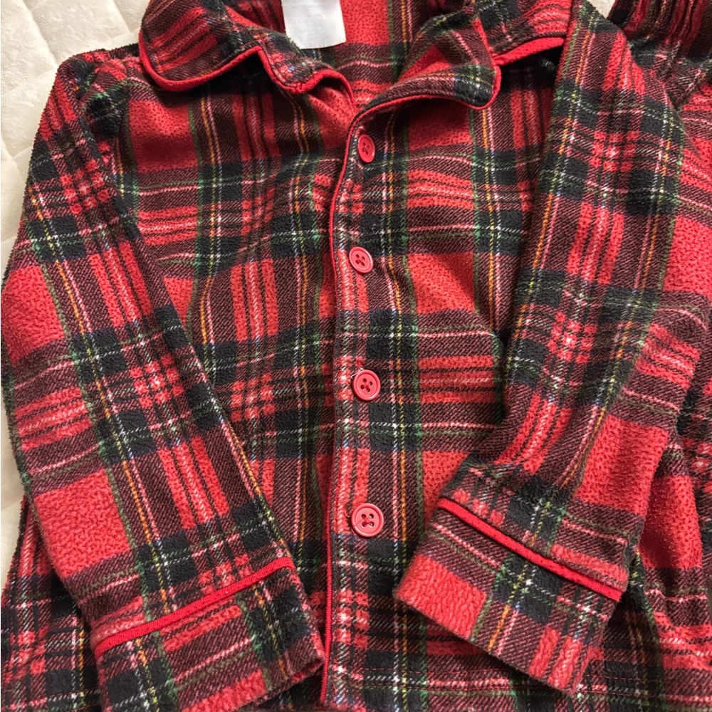 Red Plaid Button-Up Shirt
